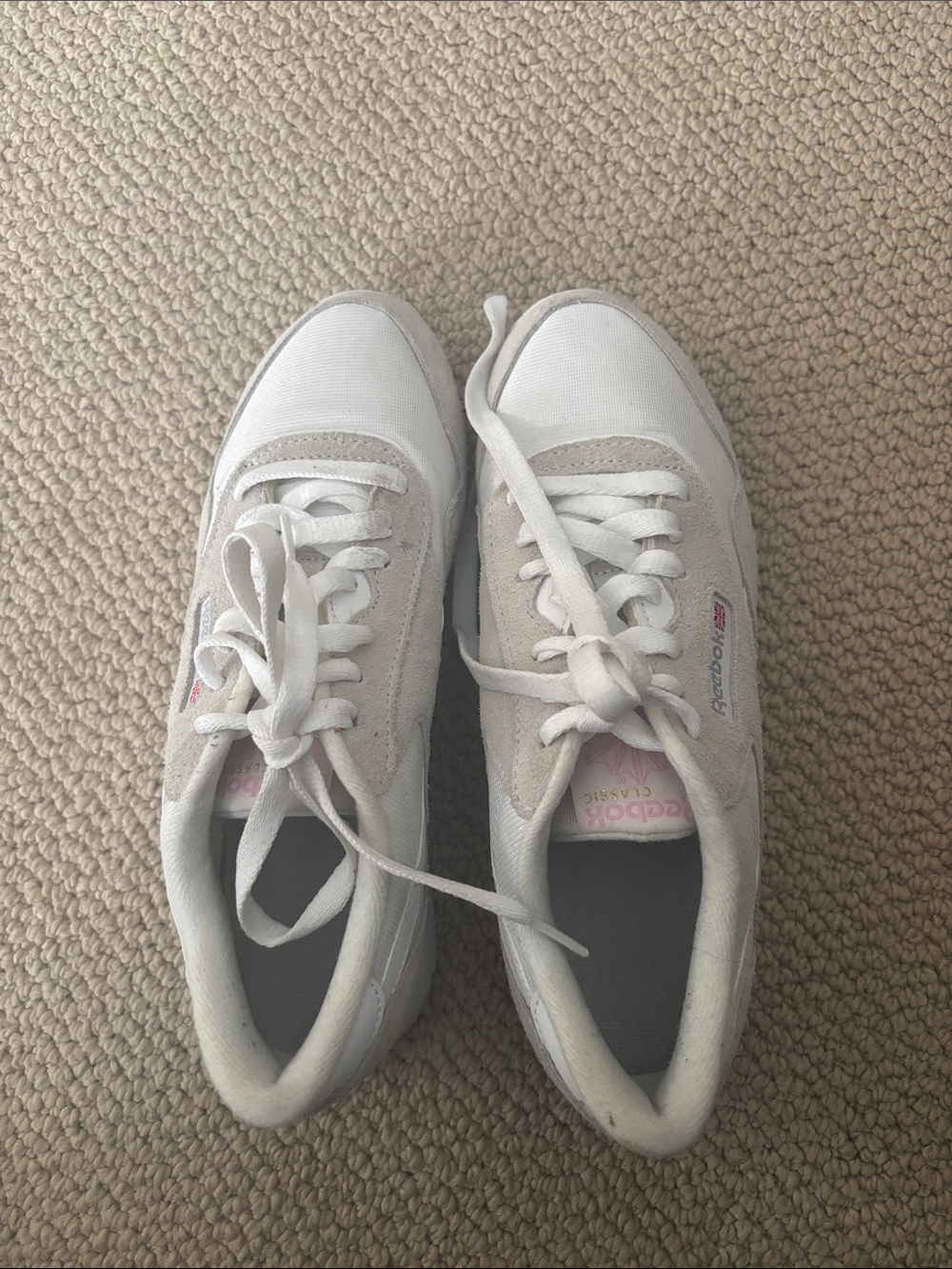 Reebok Women's White and Light Gray Sneakers